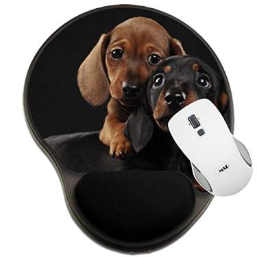 Imagem de MSD Mouse pads protegidos com descanso de pulso, tapete com suporte de pulso, ID da imagem: 26939029 Dachshund Puppy
