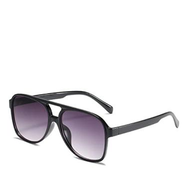 Imagem de Óculos de Sol Piloto Feminino Vintage Amarelo Designer Óculos Feminino Oversized Óculos Populares Óculos UV400, Preto Cinza, A