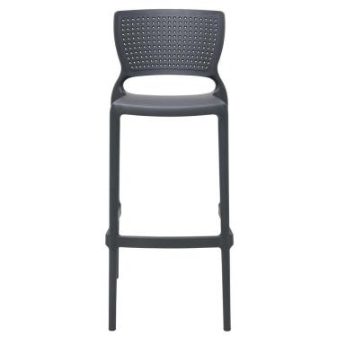 Imagem de Cadeira Tramontina Safira Alta Bar E Fibra De Vidro Grafite