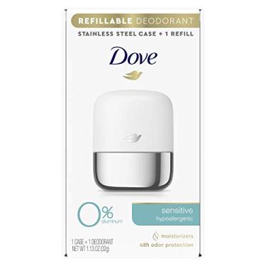 Imagem de Dove Desodorante recarregável para iniciantes, 0% alumínio, sensível, sem alumínio, 32 g