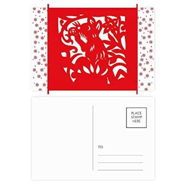 Imagem de Cortado em papel Rato Animal China Zodíaco Natal Flor Celebração Cartão postal Bênção