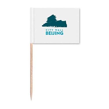 Imagem de Bandeira de palito de palito de dente de turismo da cidade antiga para decoração de festa