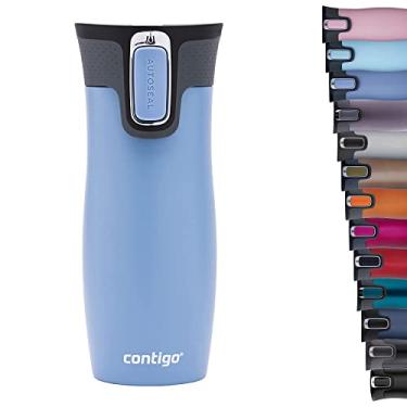 Imagem de Contigo Unissex West Loop Termobecher, Edelstahl Isolierbecher, Kaffeebecher to Go, BPA frei, auslaufsicherer Reisebecher mit Easy-Clean-Deckel, hält bis zu 5h Warm, 470 ml, cinza claro