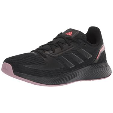 Imagem de adidas Tênis de corrida feminino Runfalcon 2.0, Núcleo preto/preto/cinza, 6.5