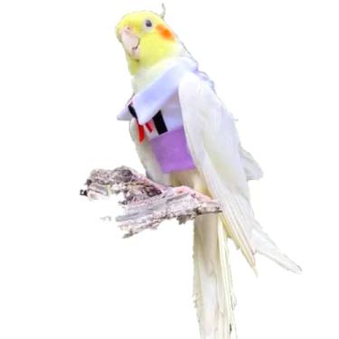 Imagem de Barn Eleven Traje de voo de uniforme de pássaro para casamento, aniversário de casamento, festa de Natal, aniversário, cosplay, foto, fantasia de pássaro, roupas de fraldas para arara, periquito africano, calopsita (roxo, amigo)