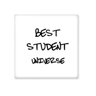 Imagem de Adesivo brilhante de azulejo de cerâmica com citação do melhor universo estudantil