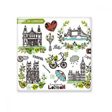 Imagem de Pedra adorna de tijolos vitrificados de tijolos esmaltados para presente Art Deco da Spring Big Ben England