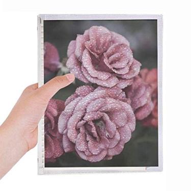 Imagem de Caderno de flores rosas velhas com folhas soltas para diário recarregável