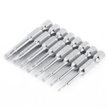 Imagem de Conjuntos de chaves de fenda, 50mm 8pcs S2 Steel Star Chave de fenda conjunto de ferramentas pneumáticas Conjunto de chave de fenda magnética