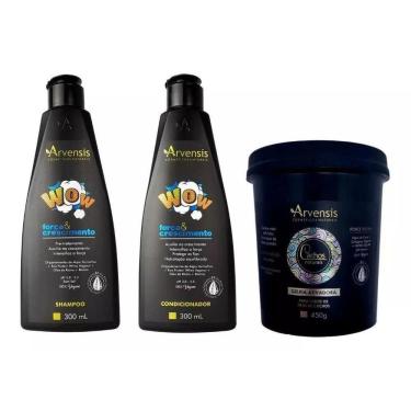 Imagem de Kit Arvensis Shampoo E Condicionador Wow + Geleia Suave 450G