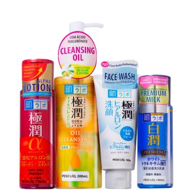 Imagem de Kit Hada Labo Gokujyun Alpha Shirojyun (4 Produtos)