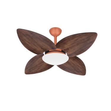 Imagem de Ventilador Teto Cobre 4 Pás Imbuia Winds Turbo Ventax 110V