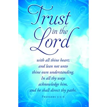 Imagem de Boletim da igreja de adoração geral 27,94 cm - "Trust In The Lord" - (pacote com 100)