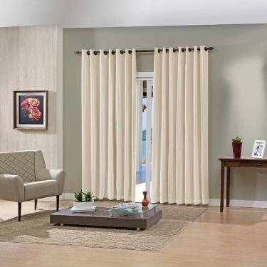 Imagem de Cortina Sala Quarto Duplex Lisa Bella Janela 4,20m x 2,80m