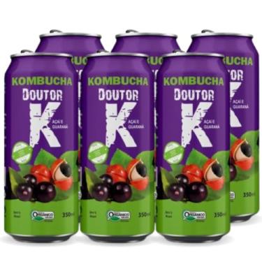 Imagem de Kit Com 06 - Kombucha Orgânica Sabor Açaí e Guaraná 350ml DRK