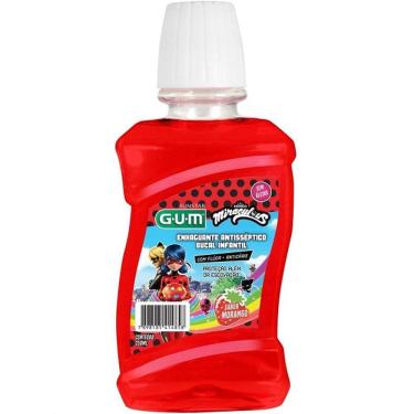 Imagem de Gum Enxaguante Antisseptico Bucal Infantil Miraculous LADY BUG 250ML  Morango