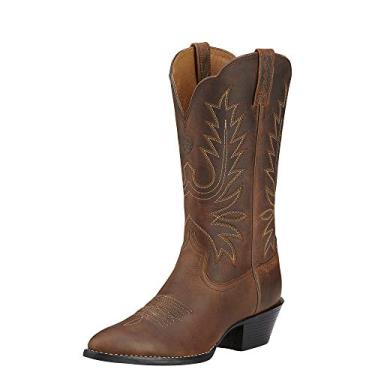 Imagem de Ariat Bota feminina Heritage R Toe Western, Marrom envelhecido, 8.5 Wide