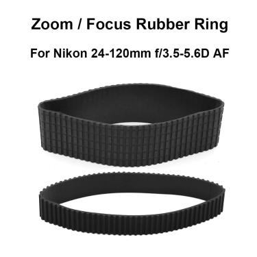 Imagem de Lente zoom anel de borracha/foco anel de borracha substituição para nikon nikkor 24-120mm f/3.5-5.6d