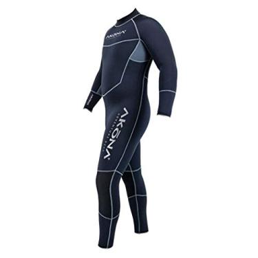 Imagem de AKONA Terno masculino completo de água fria de 7 mm. Neoprene elástico quântico. Projetado para manter você aquecido na água fria para mergulho, mergulho com snorkel, paddle, caiaque, surfe - 4GG