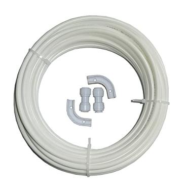 Imagem de YZMSZ Tubo OD de 1/10.2 cm, comprimento de 30 m, tubo de filtro de água RO branco, PE, use com sistemas de osmose reversa, filtros de água potável, dispensadores de líquidos, máquina de café, máquina
