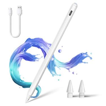 Imagem de Stylus Pencil para iPad Air 4ª/5ª geração, carregamento sem fio EVACH e USB-C Apple Pencil 2ª geração para iPad 10ª/9ª/8ª geração, iPad Pro de 12,9 polegadas/11 polegadas, iPad Mini 6ª geração, caneta