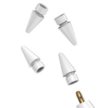 Imagem de Pontas Apple Pencil 2ª geração (pacote com 4) 1ª geração, 2 pontas, acessórios para iPad Pro 12.9 Air 9ª 10ª geração Air 4ª 5ª mini 6ª geração de acessórios para tablet Penil Stylus Caneta de