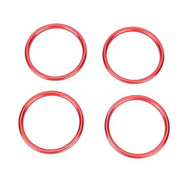 Imagem de 4 Anéis Interiores Da Tomada De Ar Dos Pces, Guarnição Da Decoração Do Respiradouro Do Condicionador De Ar, Anéis Da Cobertura Da Saída De Ar Da Liga De Alumínio Para A1