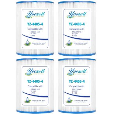 Imagem de Yoozell PRB25SF Cartucho de filtro de spa substitui Unicel C-4405, FC-2387, PRB25SF-PAIR, R172464, APCC7062, CMP 25392-000-100, 17-2464, 817-5010 filtro de banheira de hidromassagem, pacote com 4