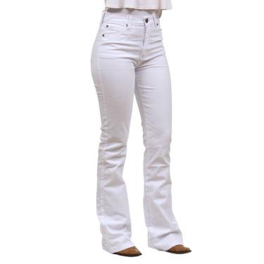 Imagem de Calça Jeans Branca Flare Feminina com Elastano Wrangler 36305