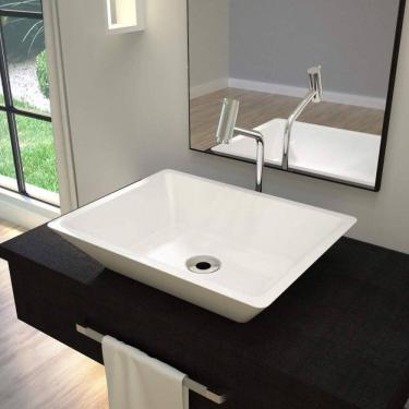 Imagem de Kit 3 Cubas de Apoio para Banheiro Rt45 Messina Compace Branco