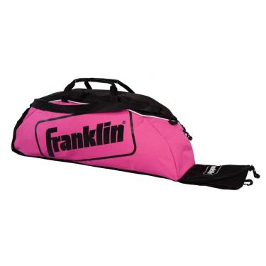 Imagem de Franklin Sports Bolsa de beisebol juvenil + taco de softbol - Camiseta para meninos + meninas, softball + bolsa de beisebol para crianças - morcego júnior + bolsa de equipamento - rosa