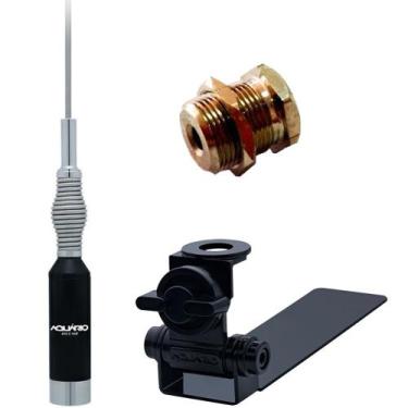 Imagem de Kit Enfeite Antena Vhf M-410c 1,50 metros Caminhonete Suporte Adaptáve