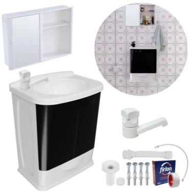 Imagem de Gabinete 2 Portas Suspenso Banheiro Lavatório + Armário + - Astra