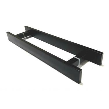 Imagem de Puxador Duplo 60cm Aço Inox Preto Fosco para portas: pivotantes/madeir