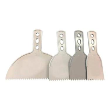 Imagem de Kit C/ 04 Pc Espátula Plástica Dentada - P/ Resina Ou Massa - Compel