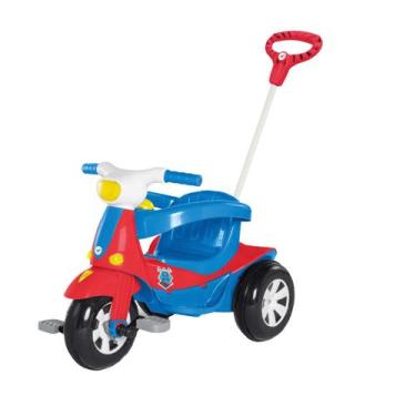 Imagem de Triciclo Infantil Velomoto 2 em 1 com Empurrador Calesita - 1040