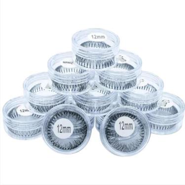 Imagem de Kit 12 Tufos Cílios De Pote Tufinho Alongamento para design sobrancelh