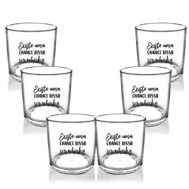 Imagem de 6 Copos Uisque Acrílico Personalizados Chance Ser - Krystalon