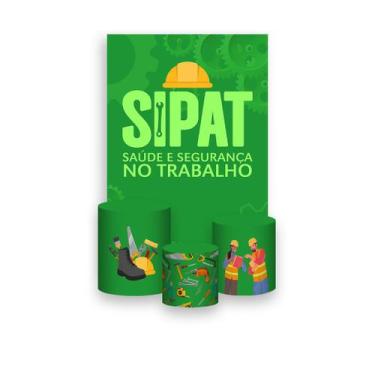 Imagem de Painel De Festa Vertical 1,50 x 2,20 + Trio De Capas Cilindro - SIPAT 