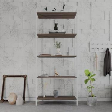 Imagem de Estante para Livros Industrial Aço Multiuso 5 Prateleiras 187cmx80cm A