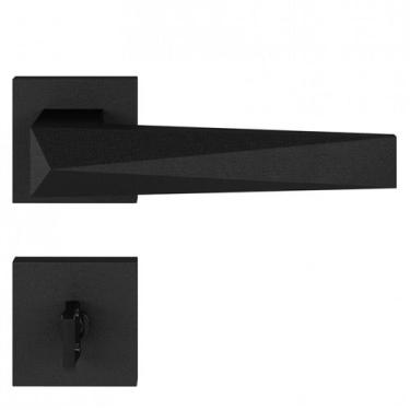 Imagem de Fechadura Ascot Preto Texturizado Banheiro - Pado