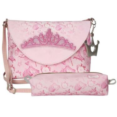 Imagem de Kit Infantil Bolsa e Estojo Princesa Rosa, Magicc Bolsas