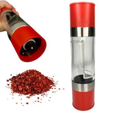 Imagem de Moedor Sal Pimenta 2 Em 1 Temperos Grosso Triturador Manual Saleiro Pi