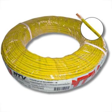 Imagem de Rolo cabo flexível 100 metros 2,5 mm fio automotivo amarelo 100% puro 