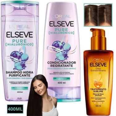 Imagem de Kit Elseve Glycolic Gloss Hidra Oleo Extraordinario Sonhos - Loreal Pa