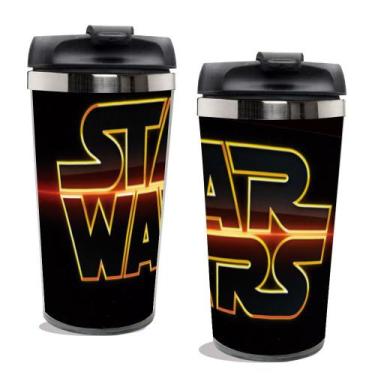 Imagem de Copo Térmico Star Wars Personalizado - Kazape, Preto, 450 ml