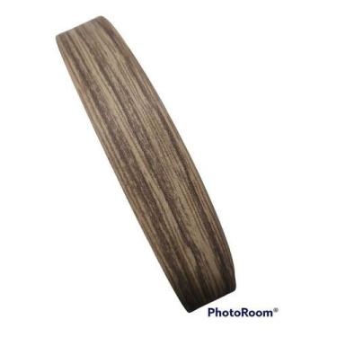Imagem de Fita De Pvc Zebrano Mdf Madeirado 22mm X 20m  Moveis Escuro - REHAU