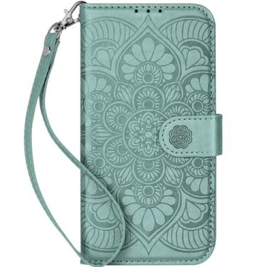 Imagem de Ateeky Capa carteira para Galaxy S23, [bloqueio RFID] Suporte de 3 cartões com compartimento para cartão de crédito PU capa protetora magnética flip para Galaxy S23 (W-Green)