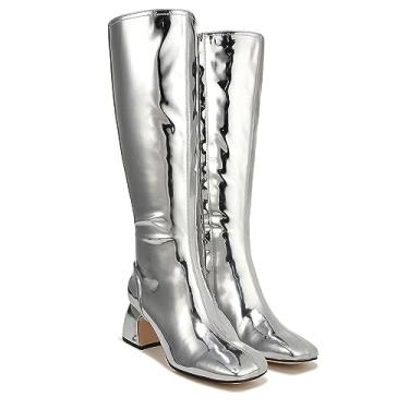 Imagem de Circus NY Bota feminina Olympia cano alto, Prata macia, 6.5