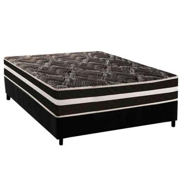 Imagem de Conjunto Box Casal: Colchão Anatômico Paropas D28 / Master AG80 Black Double Face 25 +...